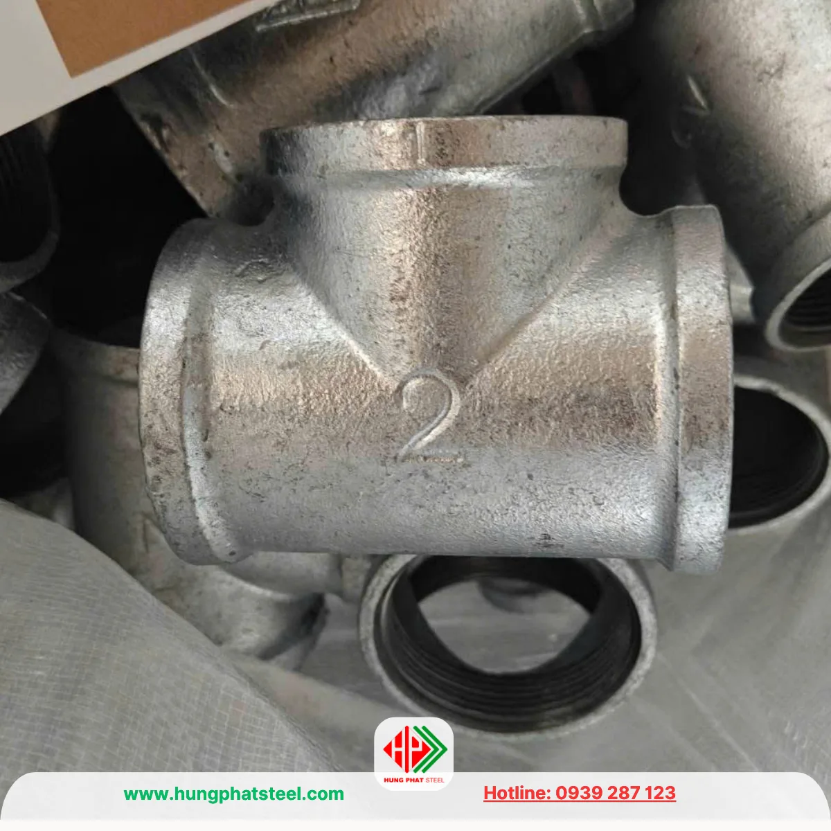 Tê ren mạ kẽm DN50 (D60)
