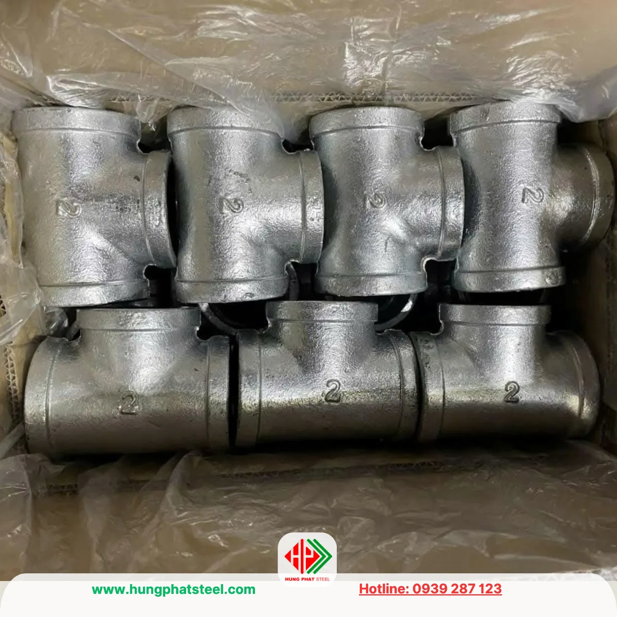 Tê ren mạ kẽm DN50 (D60)