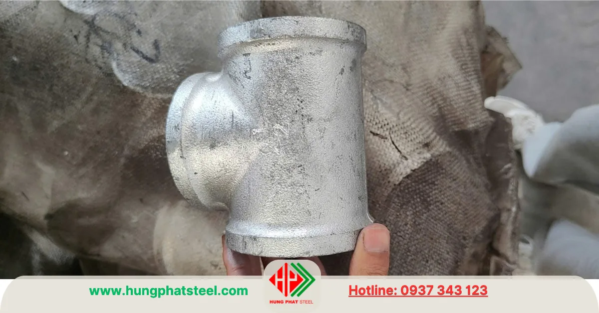 Tê ren mạ kẽm DN65