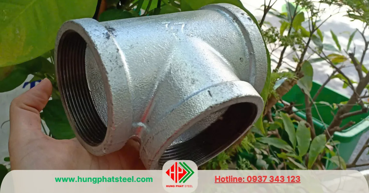 Tê ren mạ kẽm DN65