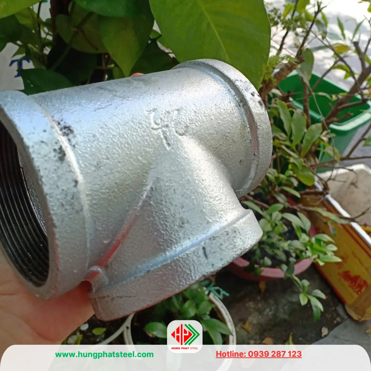 Tê ren mạ kẽm DN65