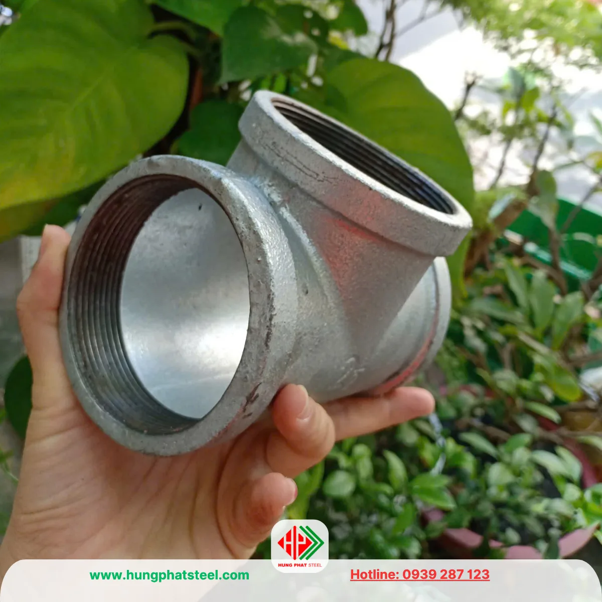 Tê ren mạ kẽm DN65