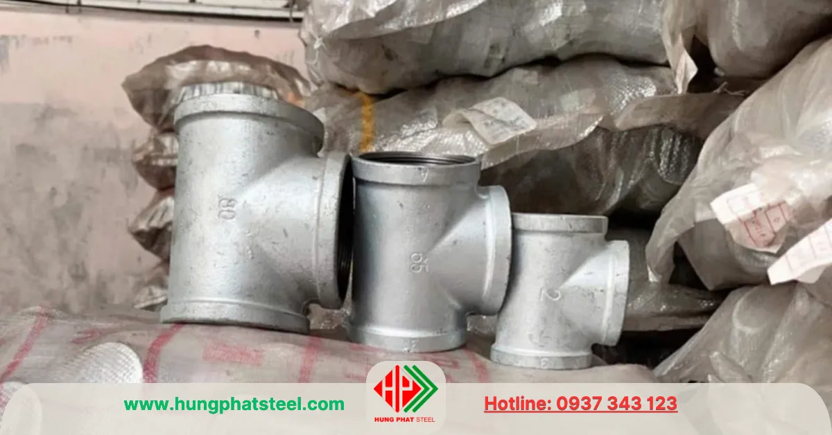 Tê ren mạ kẽm DN80 (D90)