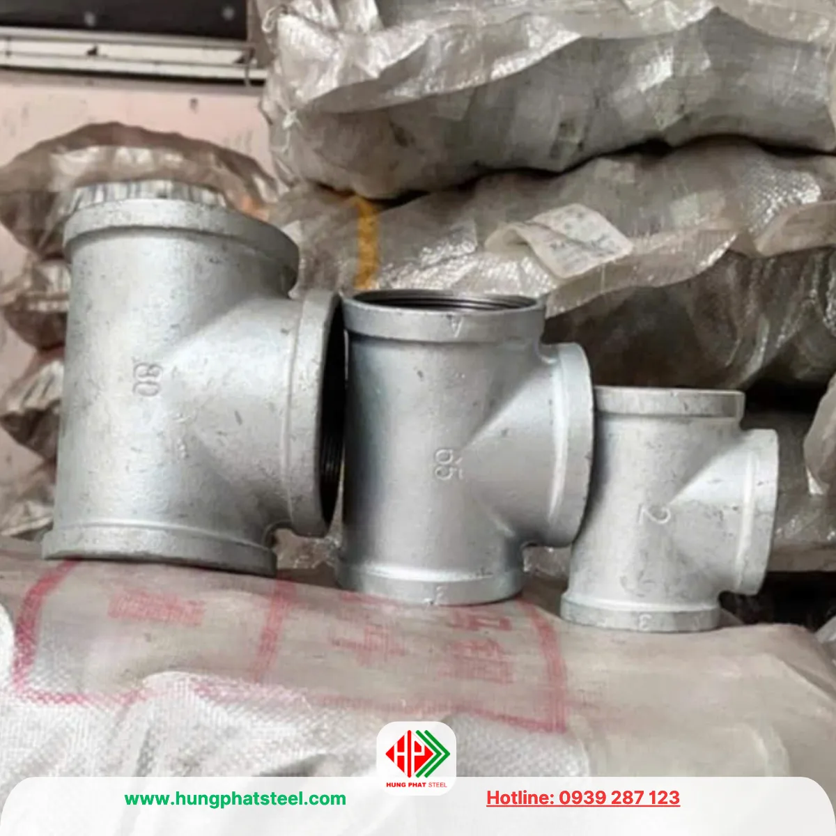 Tê ren mạ kẽm DN80 (D90)
