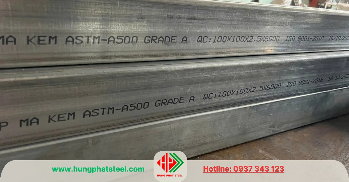 Thép hộp Hòa Phát 100x100