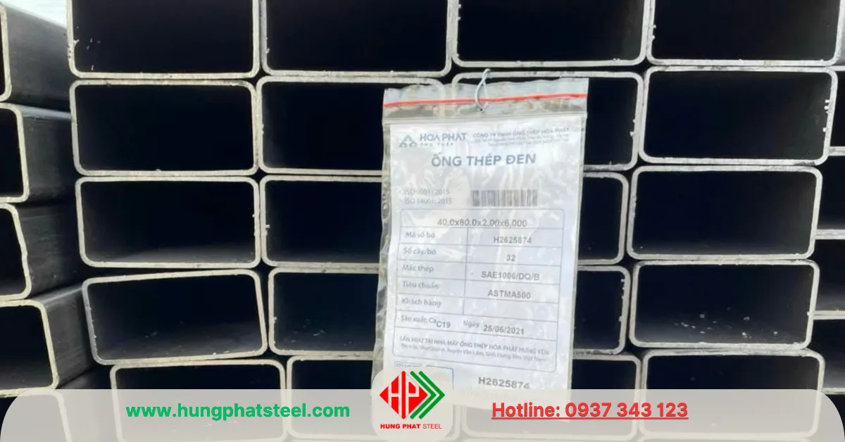 Thép hộp Hòa Phát 40x80