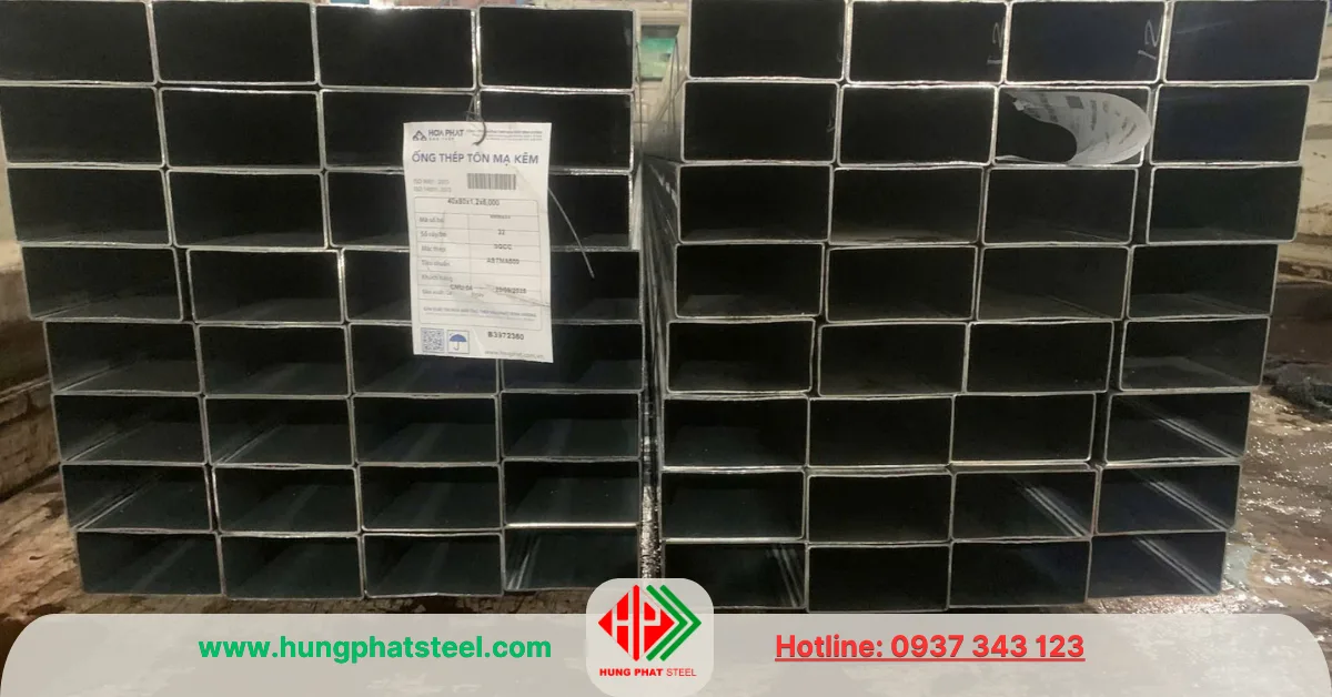 Thép hộp Hòa Phát 40x80