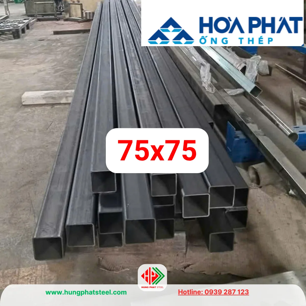 Thép hộp Hòa Phát 75x75