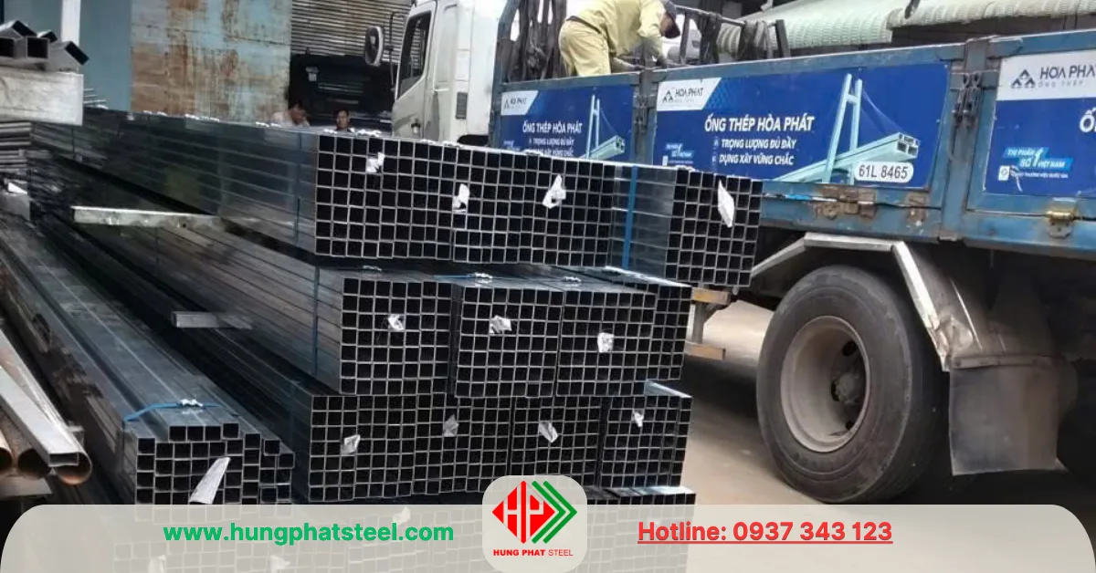 Thép hộp Hòa Phát 75x75