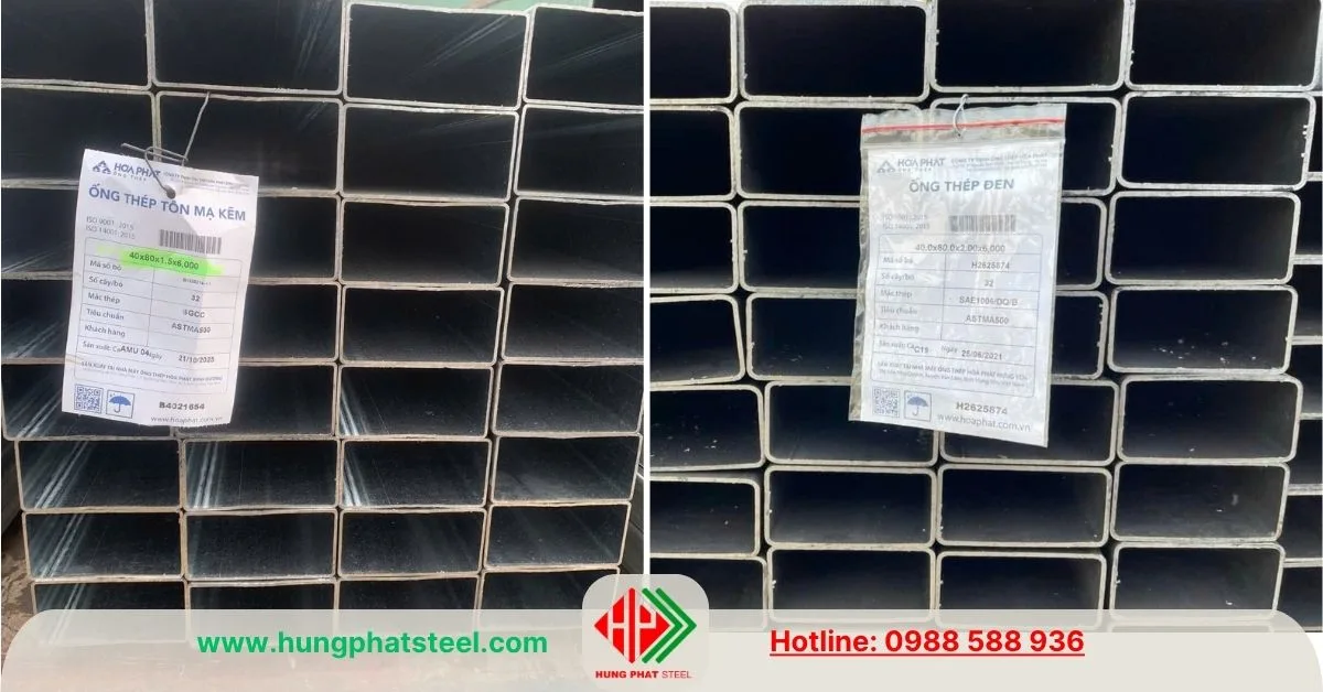 Thép hộp chữ nhật 40x80