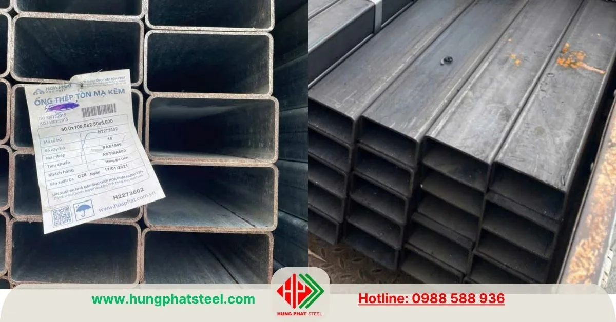 Thép hộp chữ nhật 50x100