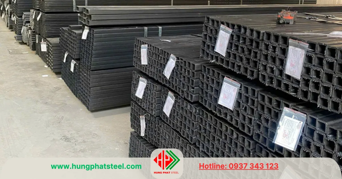Thép hộp đen làm bảng quảng cáo, bảng hiệu