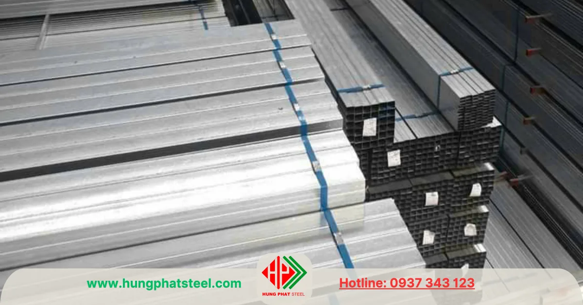 Thép hộp mạ kẽm làm bảng hiệu bảng quảng cáo