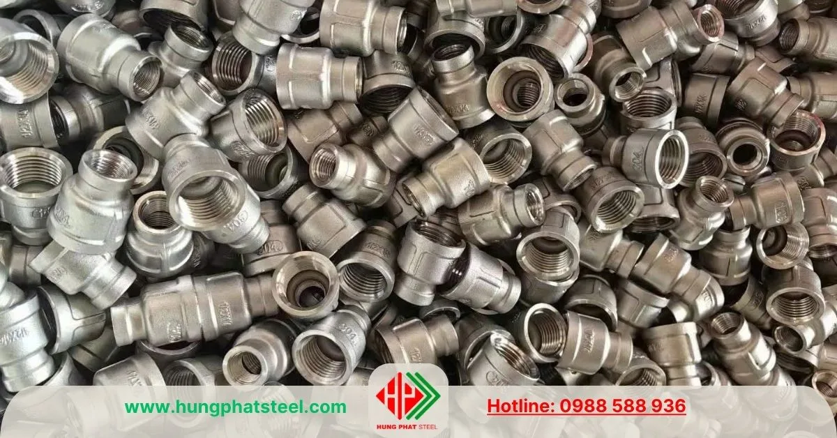 Bầu Giảm Ren INOX DN15-DN8