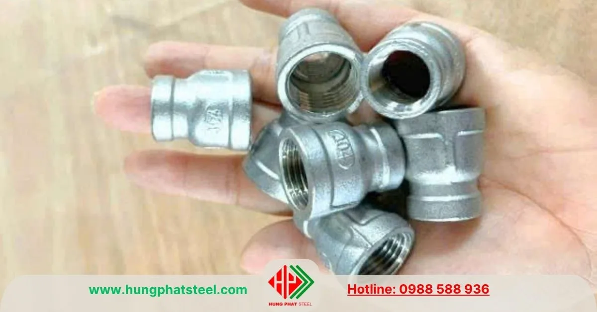 Bầu Giảm Ren INOX DN15-DN8