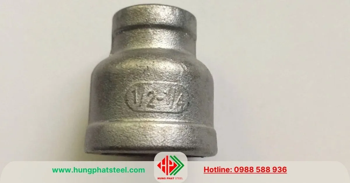 Bầu Giảm Ren INOX DN15-DN8