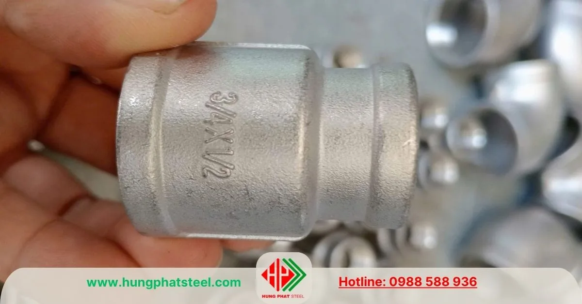 Bầu Giảm Ren INOX DN20-DN15