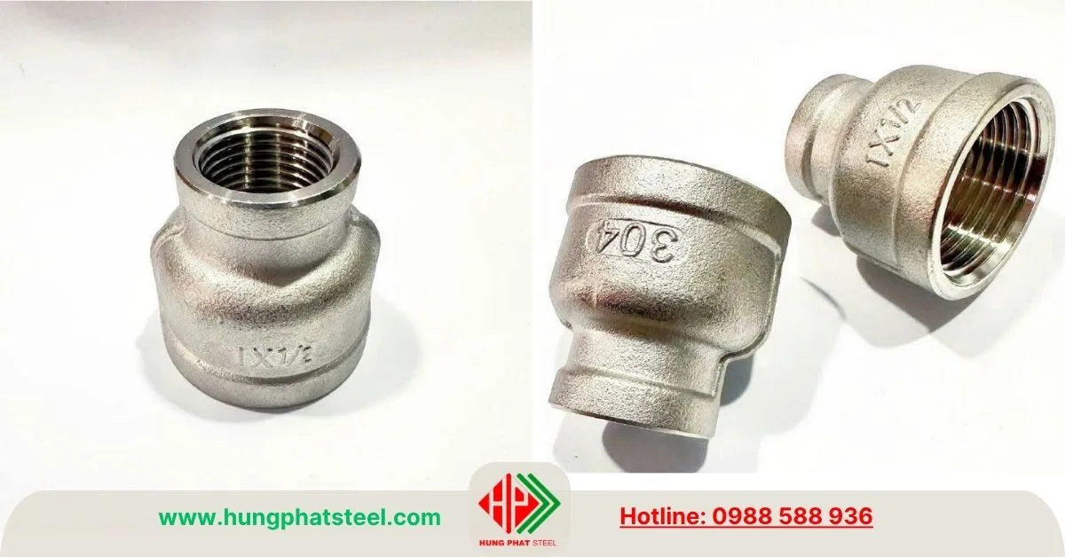 Bầu Giảm Ren INOX DN25-DN15