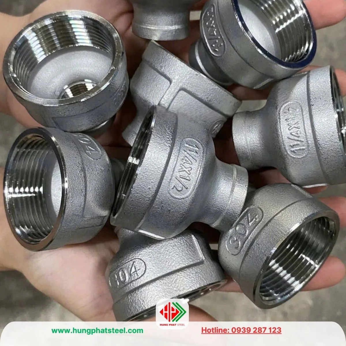 Bầu Giảm Ren INOX DN32-DN15