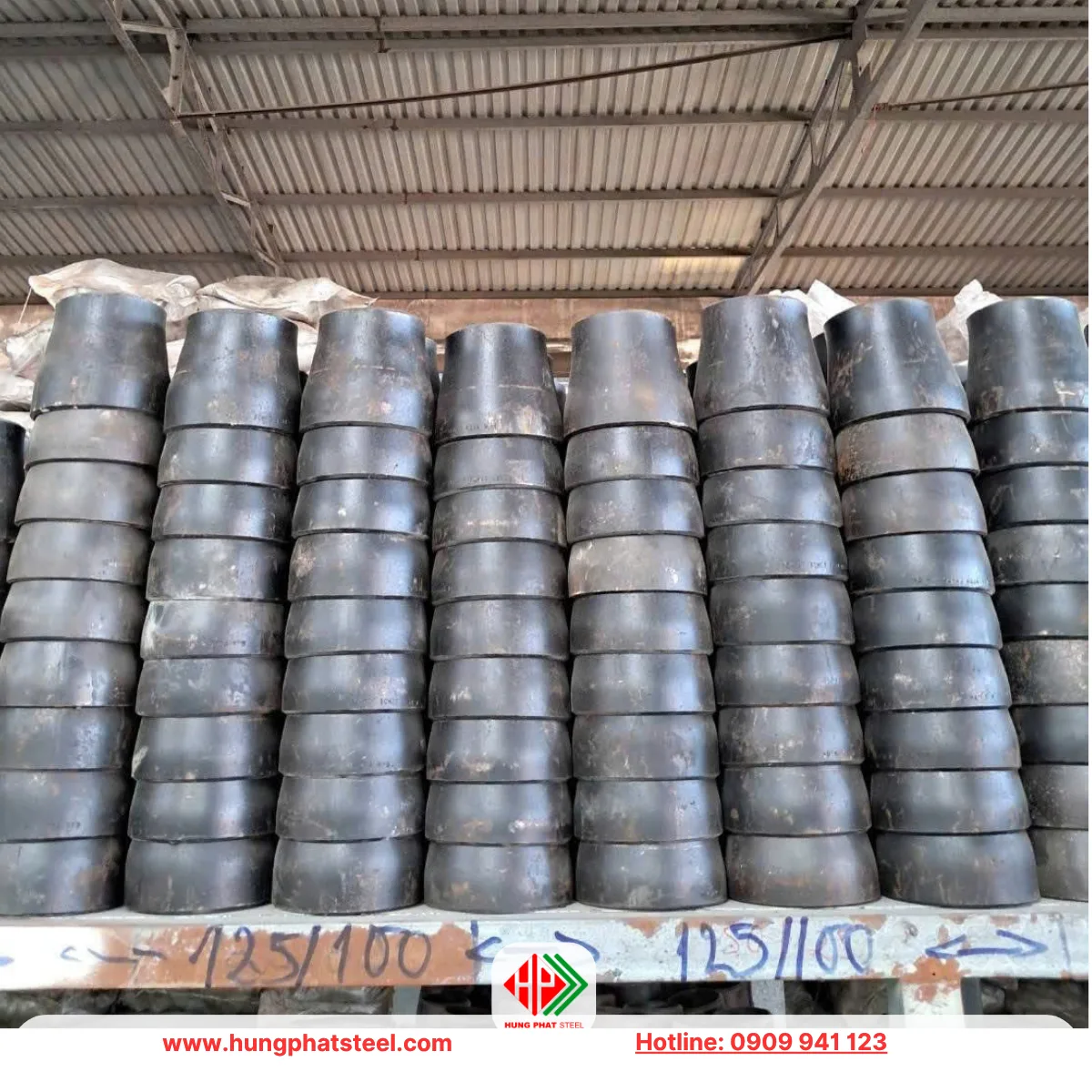 Bầu Giảm Thép Hàn DN125-DN100 (D141-D114)