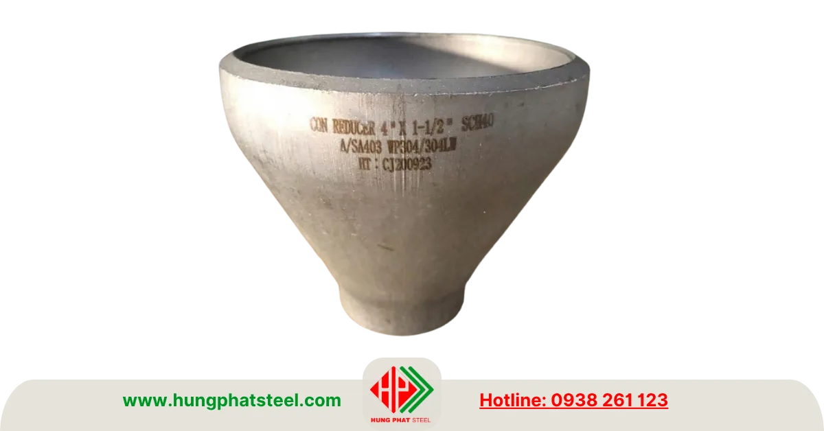 Bầu giảm hàn INOX DN100-DN40 (D114-D49)