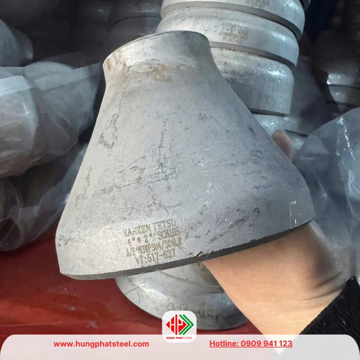 Bầu giảm hàn INOX DN100-DN50 (D114-D60)
