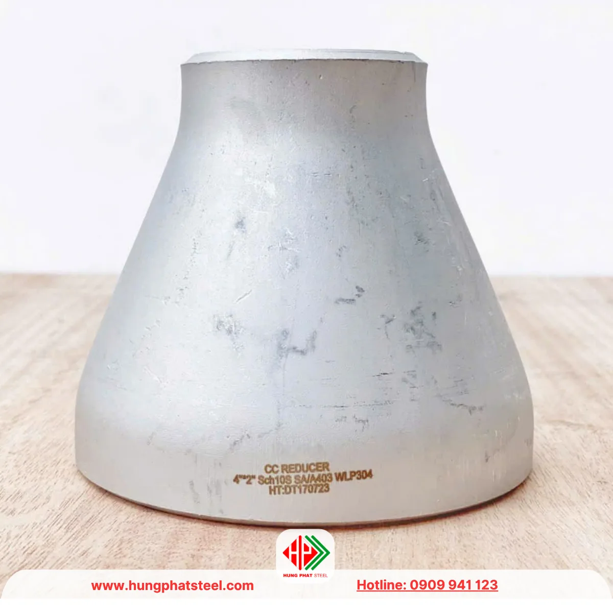Bầu giảm hàn INOX DN100-DN50 (D114-D60)