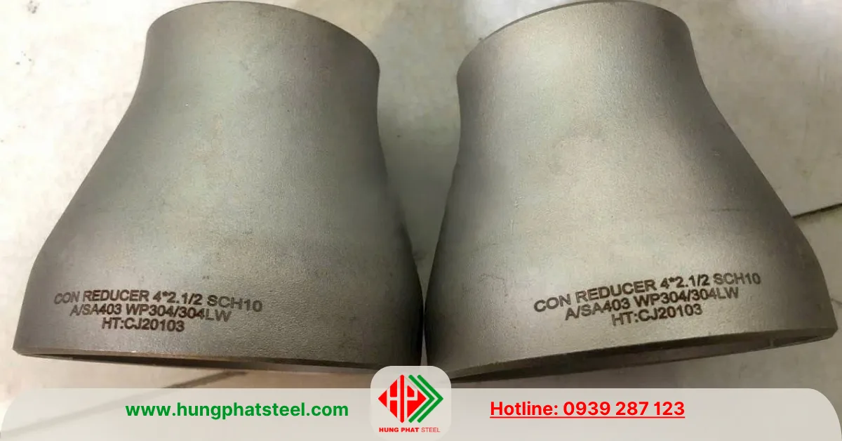 Bầu giảm hàn INOX DN100-DN65