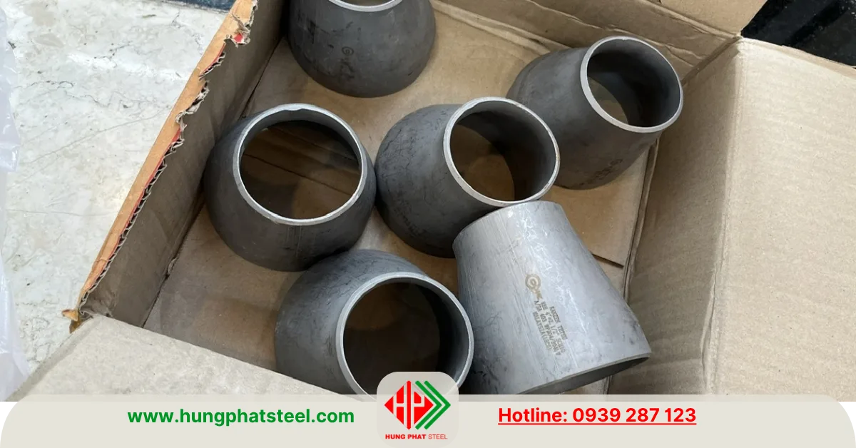 Bầu giảm hàn INOX DN100-DN65