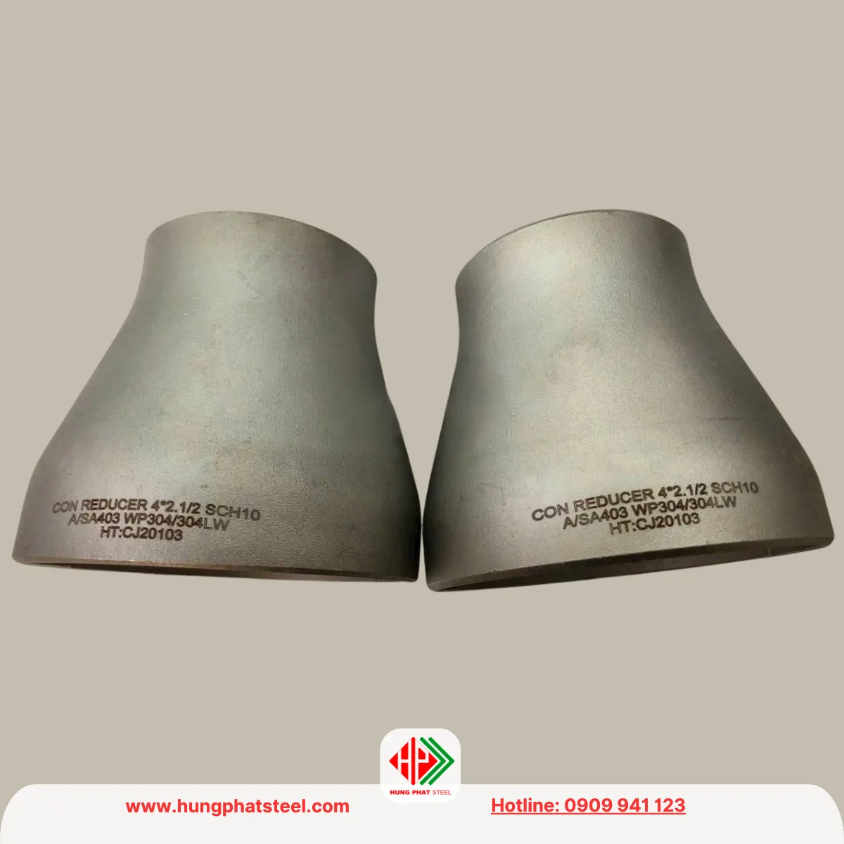 Bầu giảm hàn INOX DN100-DN65