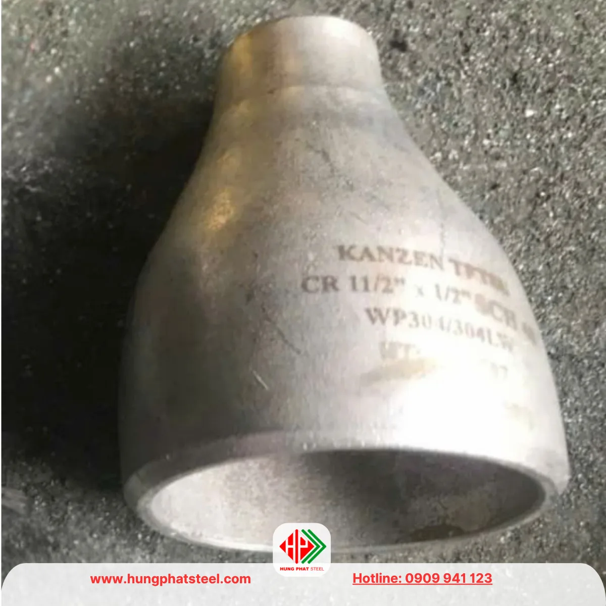 Bầu giảm hàn INOX DN40-DN15 (D49-D21)