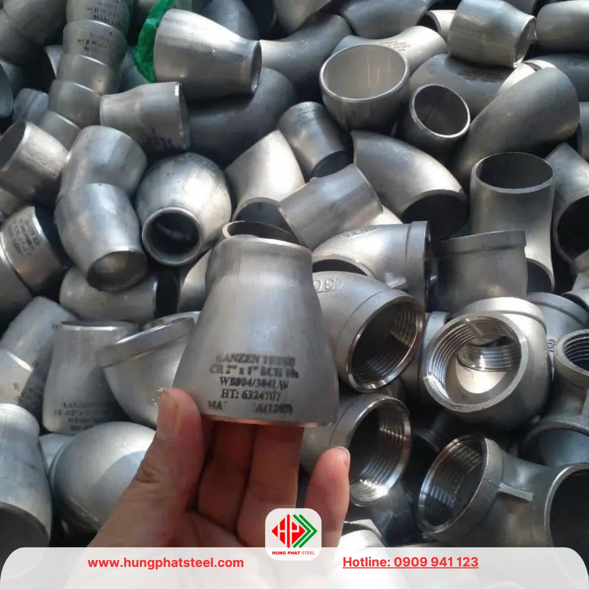 Bầu giảm hàn INOX DN50-DN25 (D60-D34)