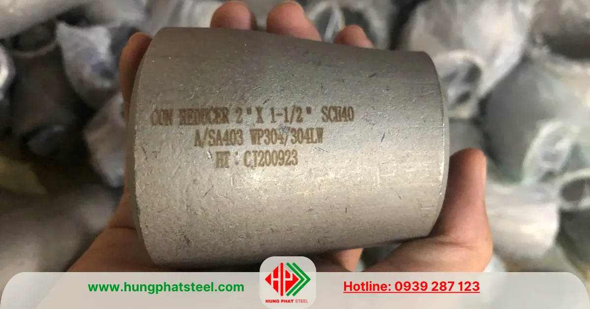 Bầu giảm hàn INOX DN50-DN32 (D60-D42)