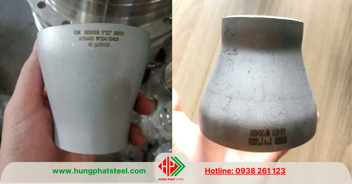 Bầu giảm hàn INOX DN80-DN50