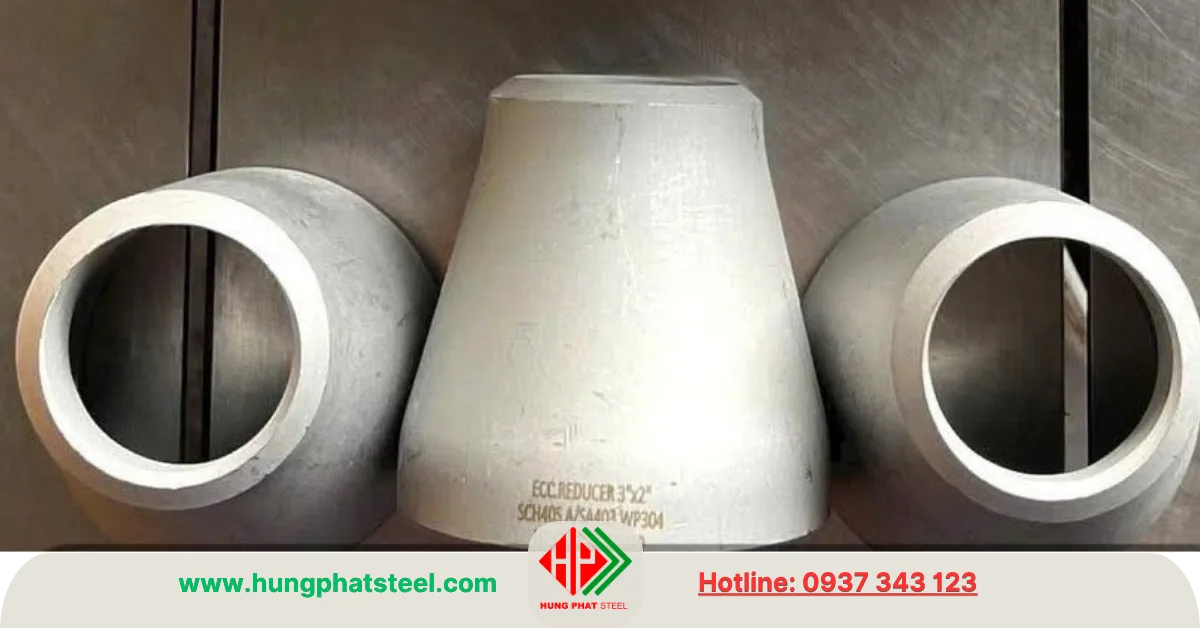 Bầu giảm hàn INOX DN80-DN50