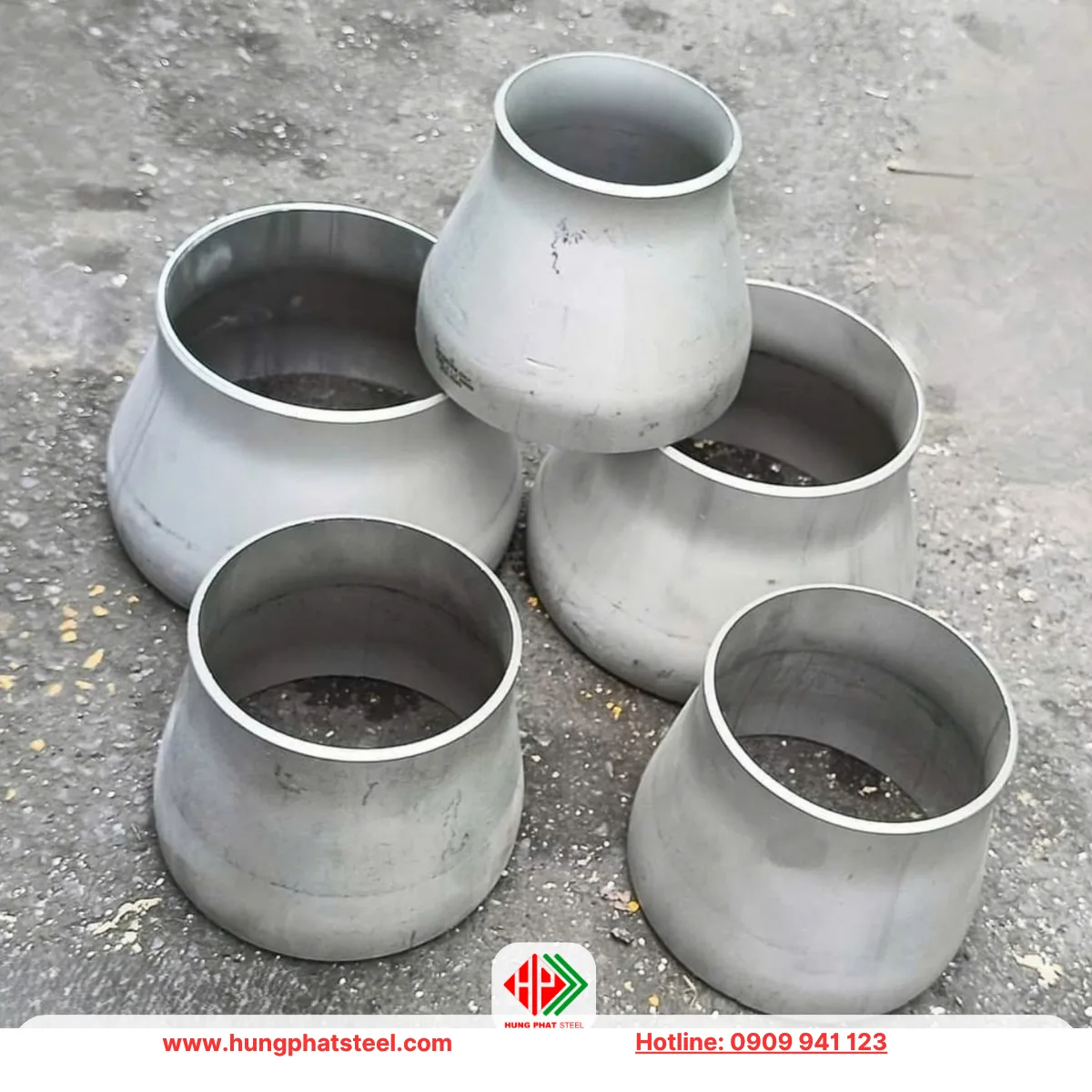 Bầu giảm hàn inox DN125-DN100 (D141-D114)