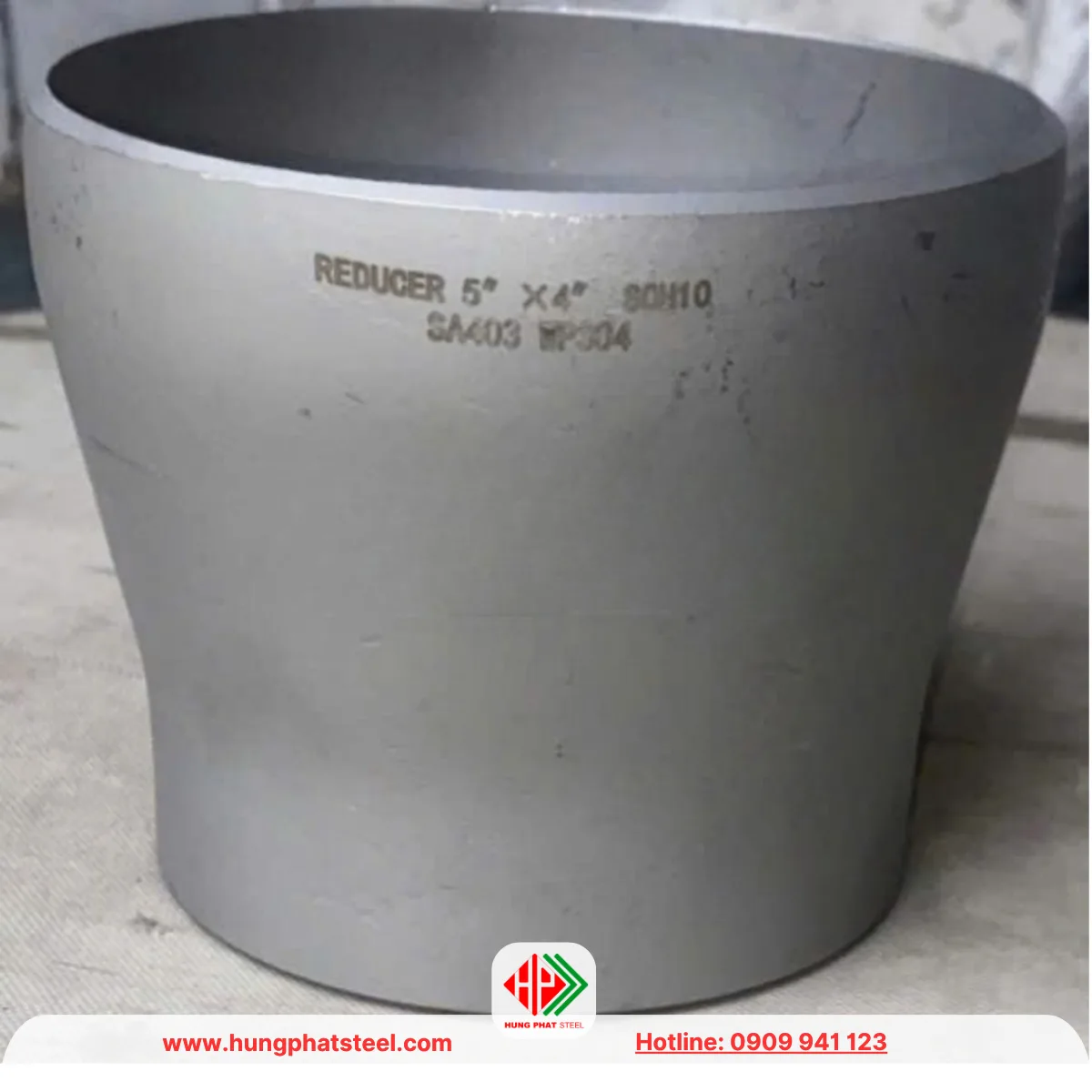 Bầu giảm hàn inox DN125-DN100 (D141-D114)