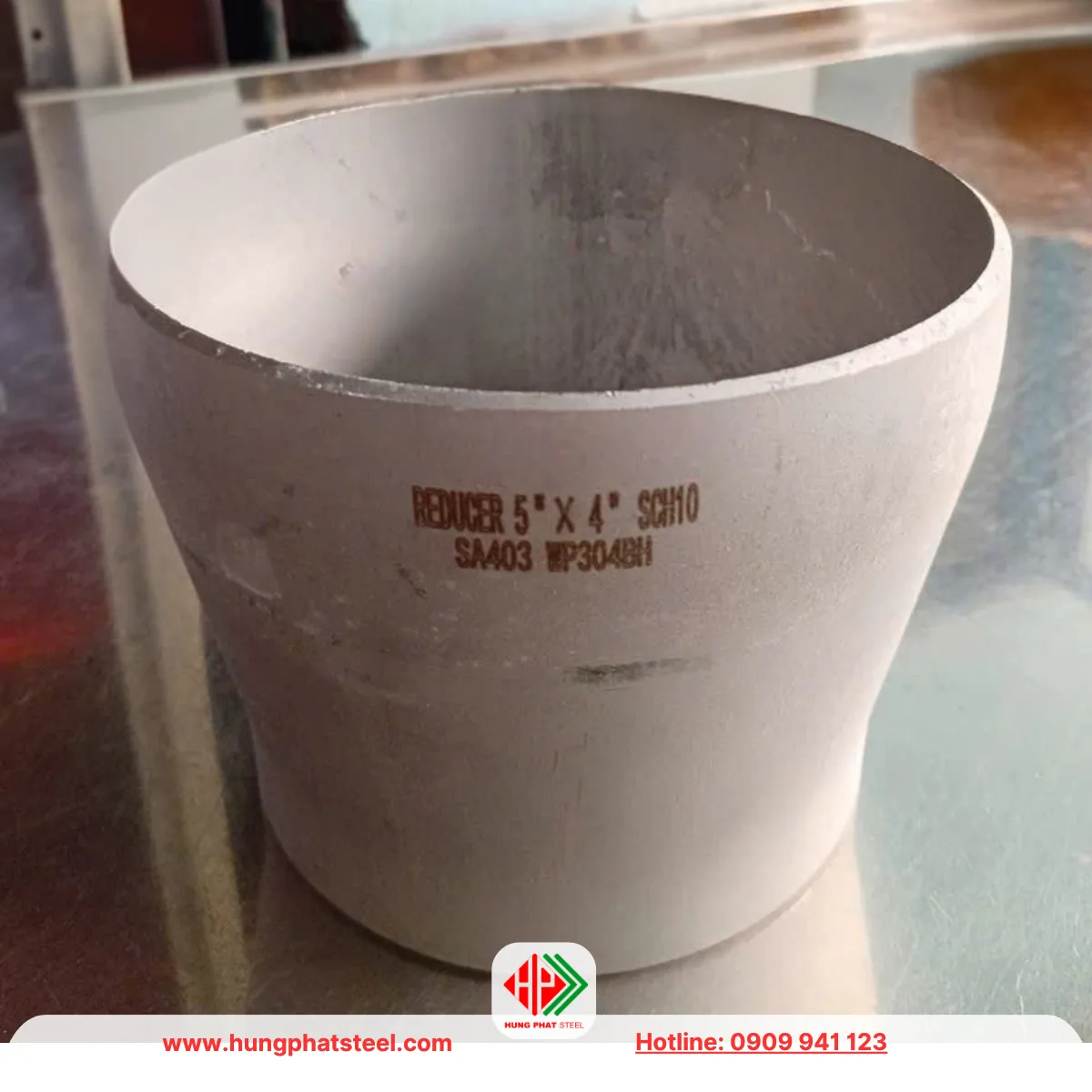 Bầu giảm hàn inox DN125-DN100 (D141-D114)
