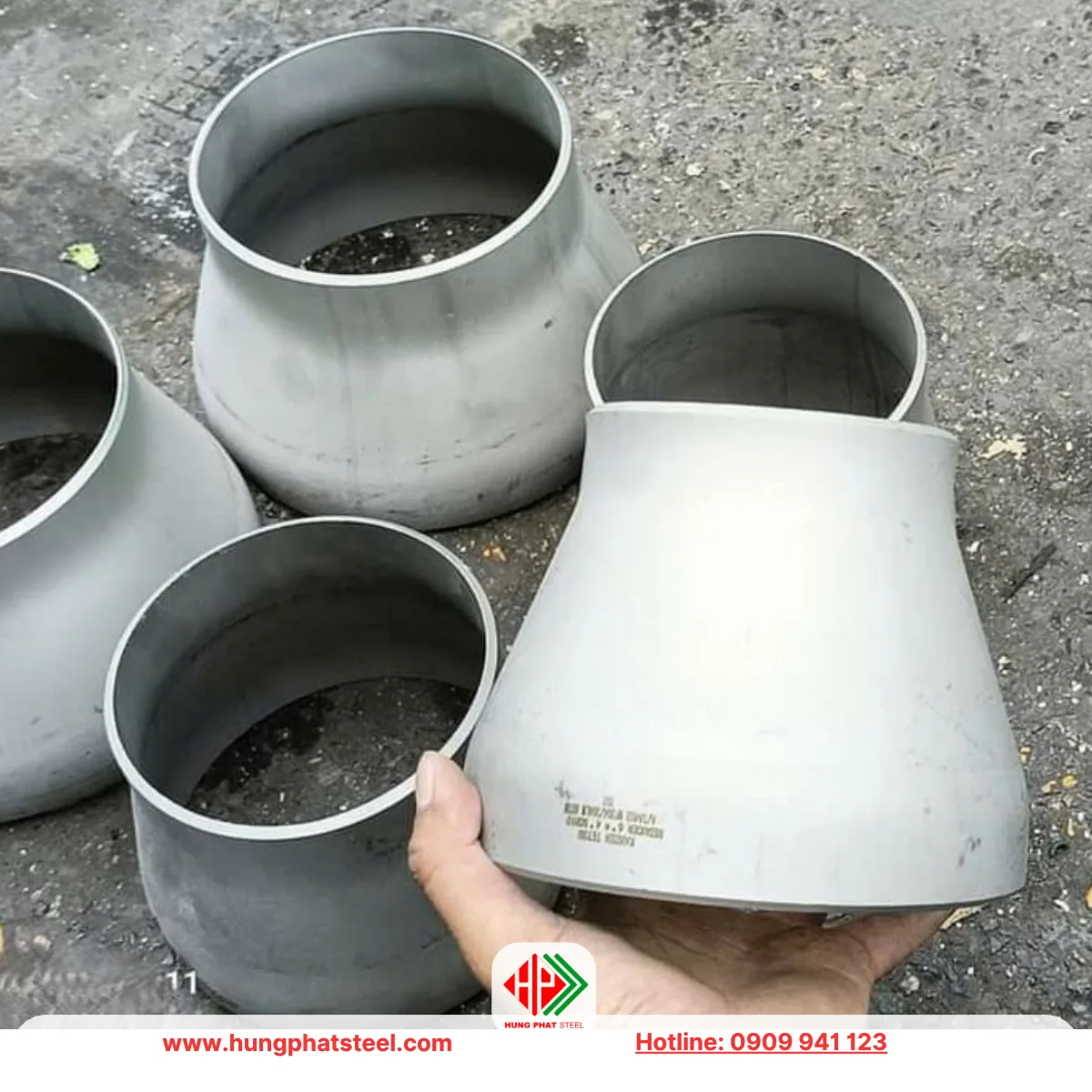 Bầu giảm hàn inox DN125-DN100 (D141-D114)