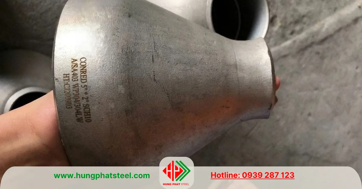 Bầu giảm hàn inox DN125-DN50 (D141-D60)