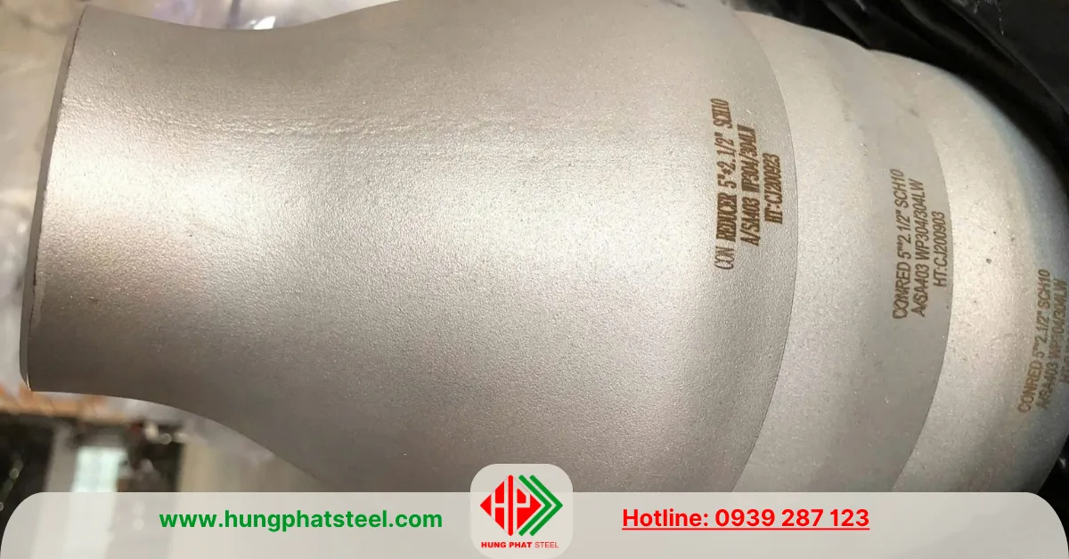 Bầu giảm hàn inox DN125-DN65