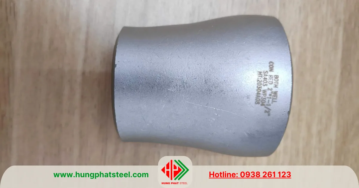 Bầu giảm hàn inox DN50-DN40 (D60-D49)