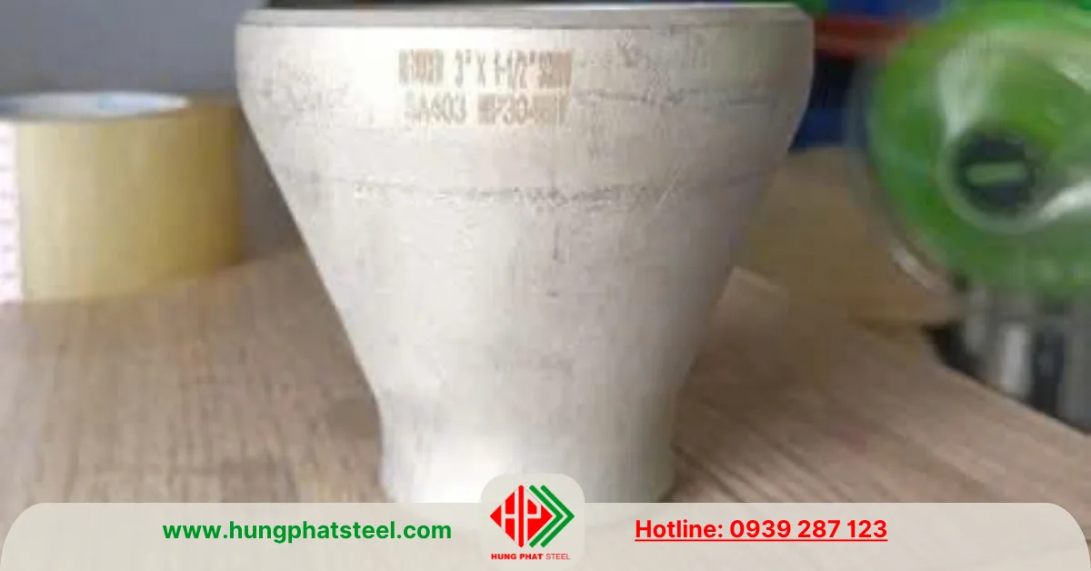 Bầu giảm hàn inox DN80-DN40 (D90-D49)