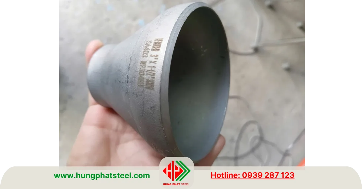 Bầu giảm hàn inox DN80-DN40 (D90-D49)