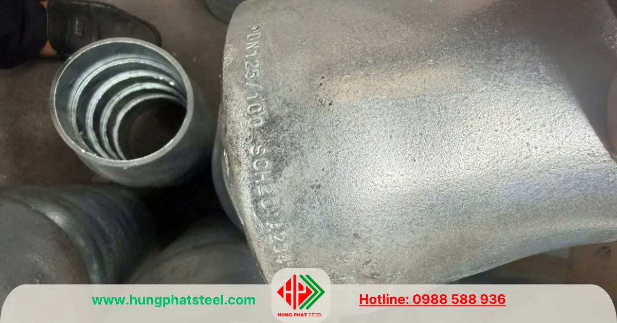Bầu giảm mạ kẽm DN125-DN100