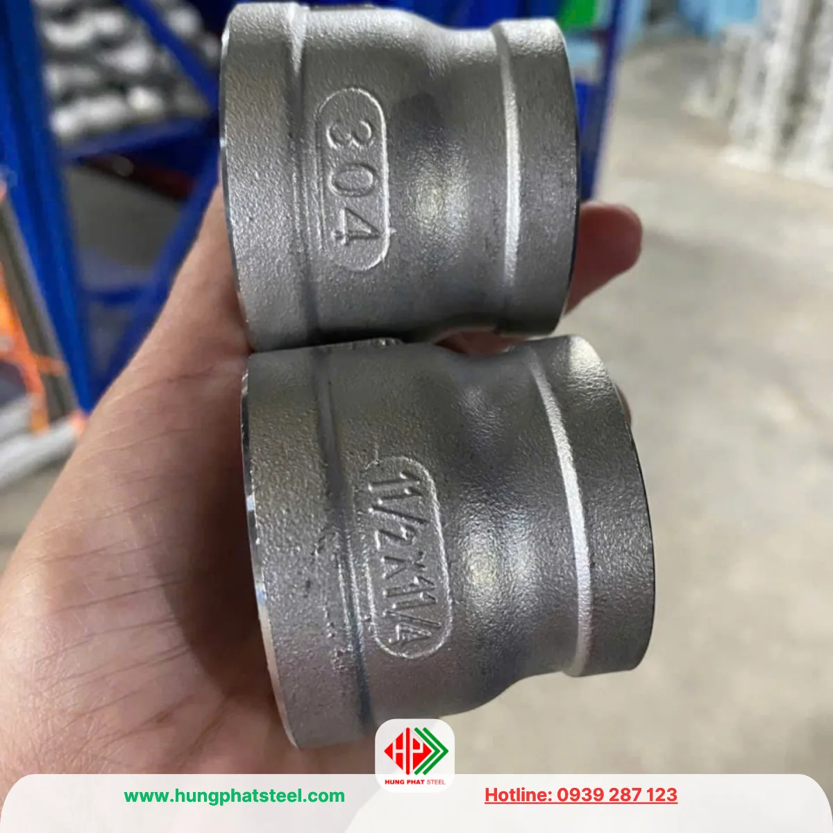Bầu giảm ren inox DN40-DN32