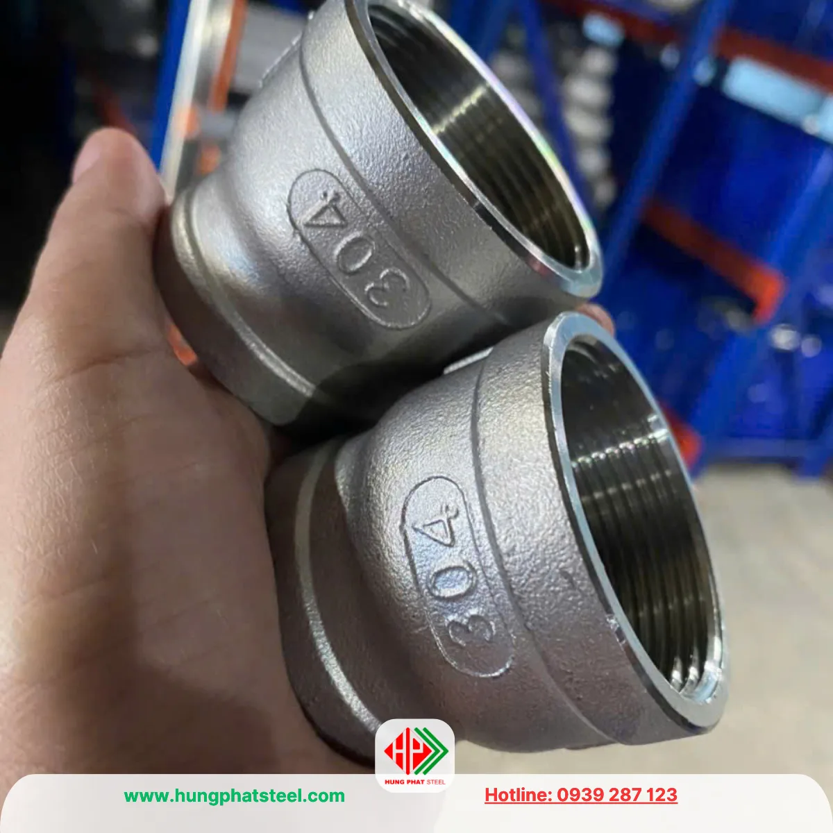 Bầu giảm ren inox DN40-DN32