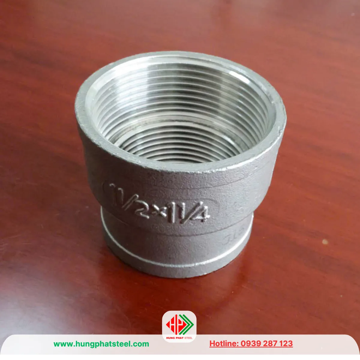Bầu giảm ren inox DN40-DN32