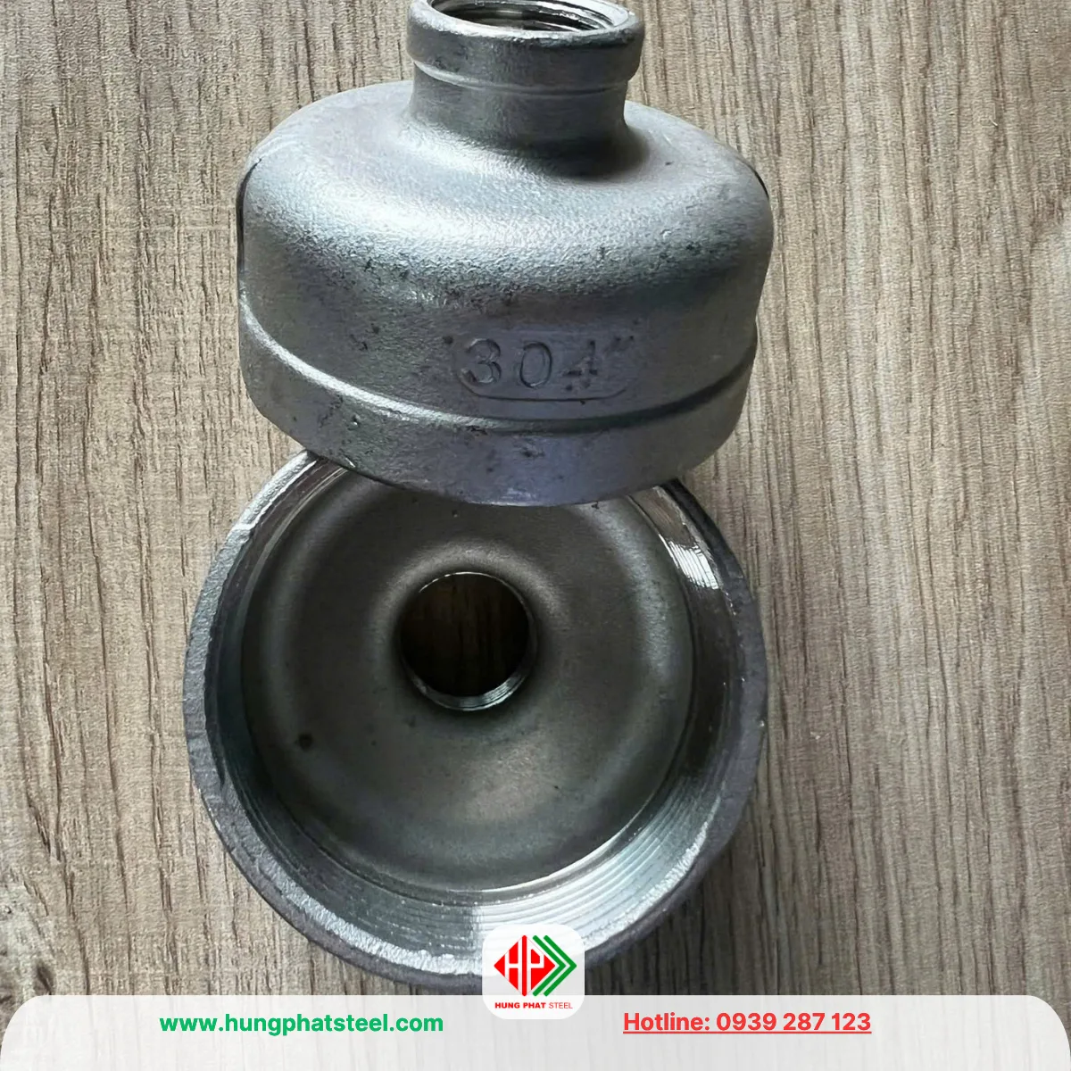 Bầu giảm ren inox DN50-DN15