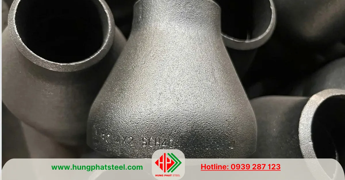 Bầu giảm thép hàn DN100-DN50 (D114-D60)